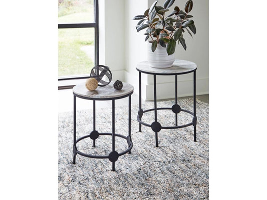 Signature Design by Ashley - Beashaw Accent Table Set (Set of 2) in Gray/Black - A4000546 veiw 2