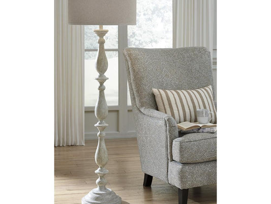 Signature Design by Ashley - Bernadate Poly Floor Lamp in Whitewash - L235341 veiw 2