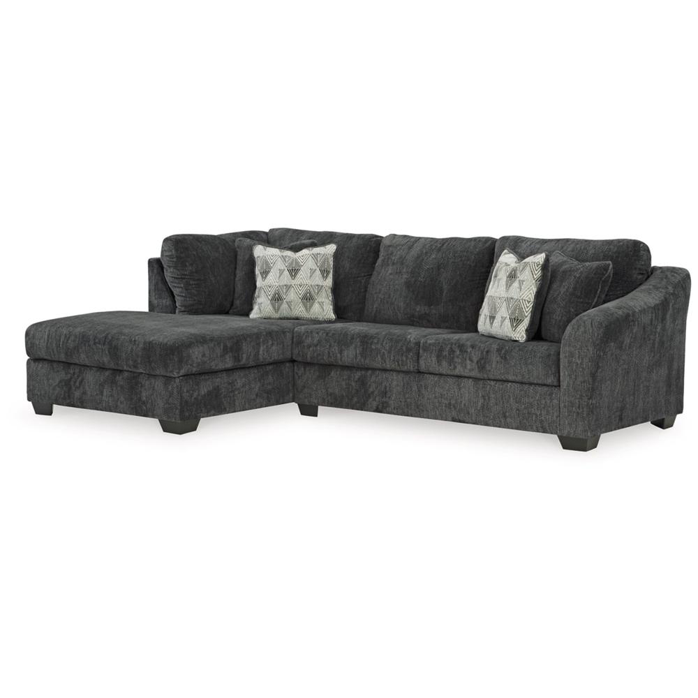 Signature Design by Ashley - Biddeford Fabric 2 Piece Sectional in Ebony veiw 1
