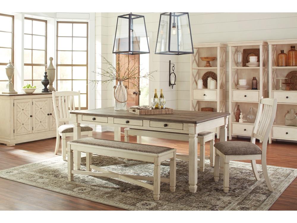Signature Design by Ashley - Bolanburg Rectangular Dining Room Table in Two-Tone - D647-25 veiw 4