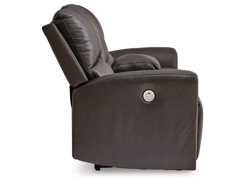 Signature Design by Ashley - Boxmere Dbl Rec Pwr Loveseat W/Console in Storm - U1310096 veiw 4
