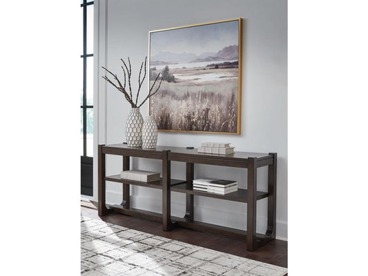 Signature Design by Ashley - Breckington Sofa Table in Dark Brown - T856-4 veiw 2