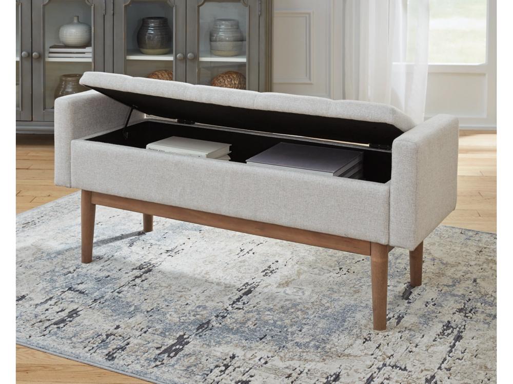 Signature Design by Ashley - Briarson Storage Bench in Beige/Brown - A3000247 veiw 4