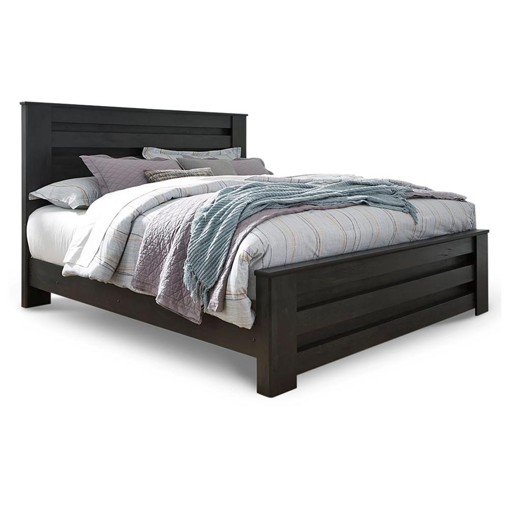 Signature Design by Ashley - Brinxton King Panel Bed in Black veiw 1