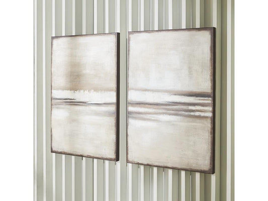 Signature Design by Ashley - Brockdunn Wall Art Set (Set of 2) in Tan/Brown - A8000403 veiw 2