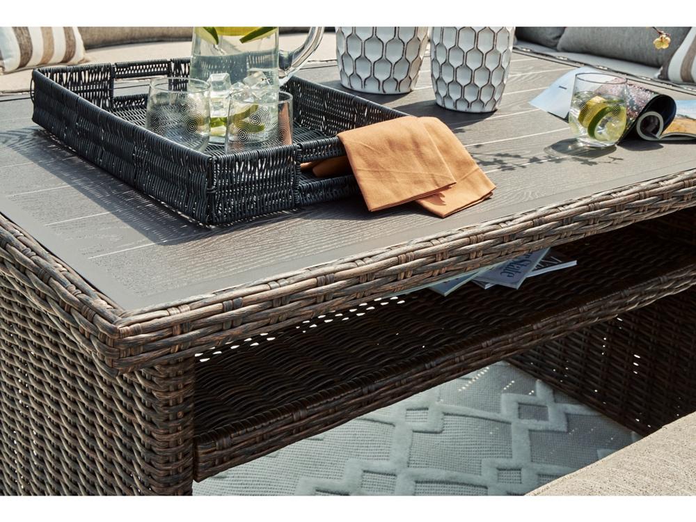 Signature Design by Ashley - Brook Ranch Outdoor Rect Multi-Use Table in Brown - P465-625 veiw 4