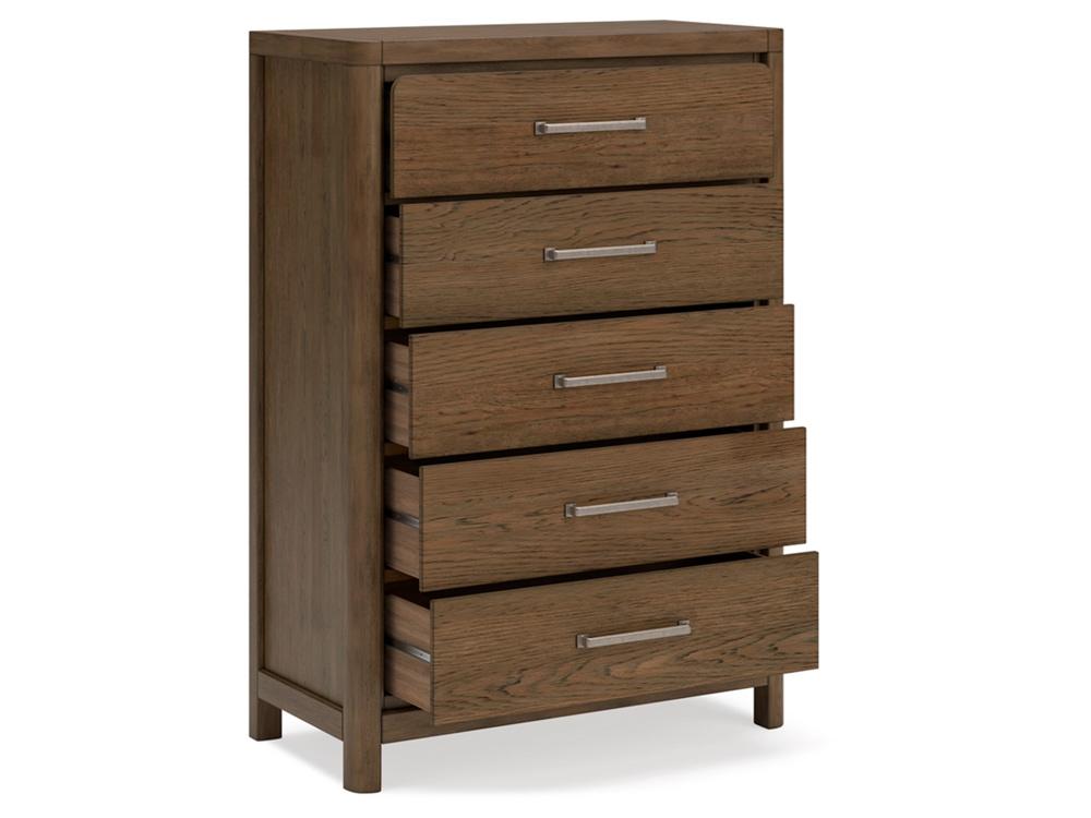 Signature Design by Ashley - Cabalynn Five Drawer C hest in Light Brown - B974-46 veiw 3