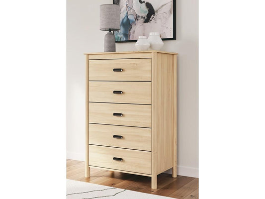 Signature Design by Ashley - Cabinella Five Drawer Chest in Natural - EB2444-245 veiw 2