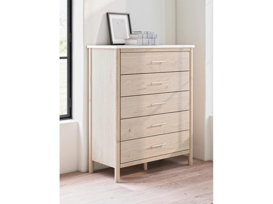 Signature Design by Ashley - Cadmori Five Drawer Chest in Brown/Beige - B2615-345 veiw 2