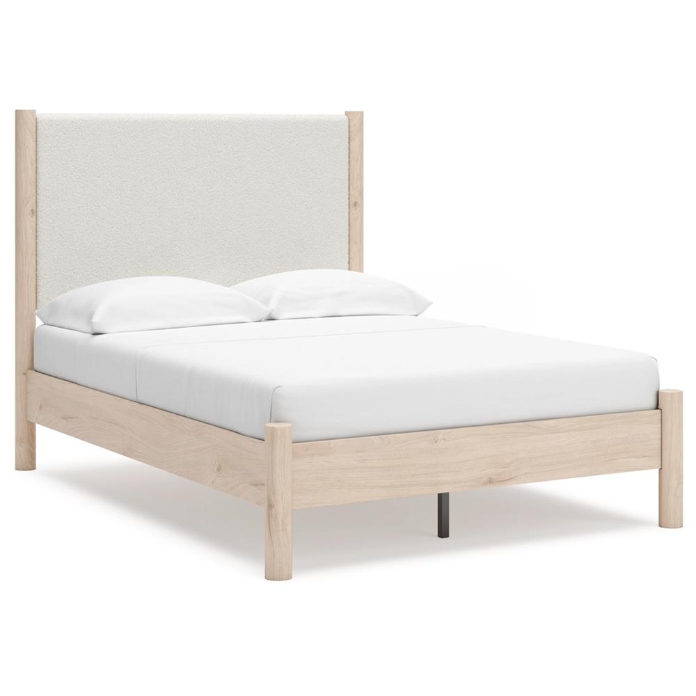 Signature Design by Ashley - Cadmori Full Upholstered Panel Bed in Brown veiw 1