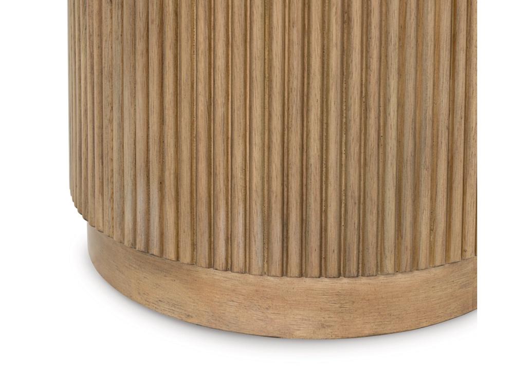 Signature Design by Ashley - Camdill Round Cocktail Table in Light Brown/White - T808-8 veiw 4