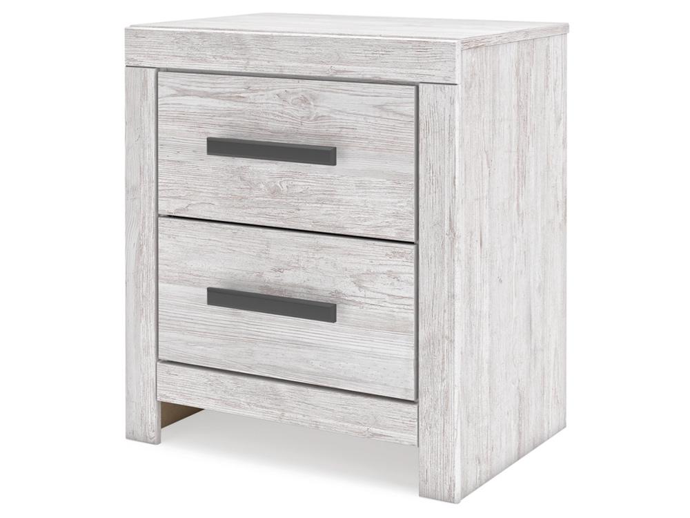 Signature Design by Ashley - Cayboni Two Drawer Night Stand in Whitewash - B3788-92 veiw 3