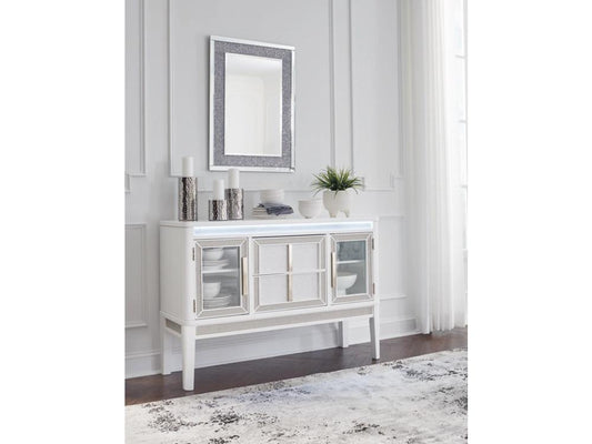 Signature Design by Ashley - Chalanna Dining Room Server in White - D822-60 veiw 2
