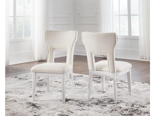 Signature Design by Ashley - Chalanna Dining Uph Side Chair (Set Of 2) in White - D822-01 veiw 2