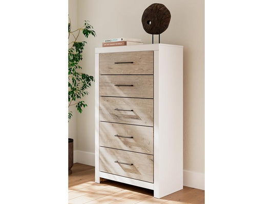 Signature Design by Ashley - Charbitt Five Drawer Chest in Two-Tone - B2035-46 veiw 2