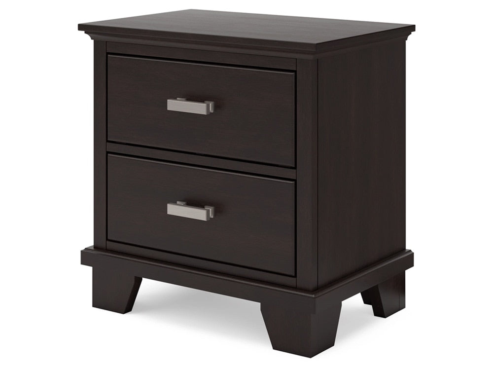 Signature Design by Ashley - Covetown Two Drawer Night Stand in Dark Brown - B441-92 veiw 3