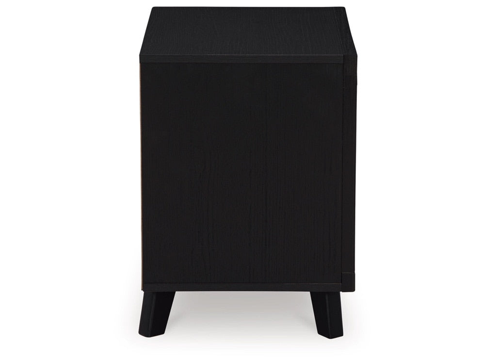 Signature Design by Ashley - Danziar Two Drawer Night Stand in Black - B1013-92 veiw 4