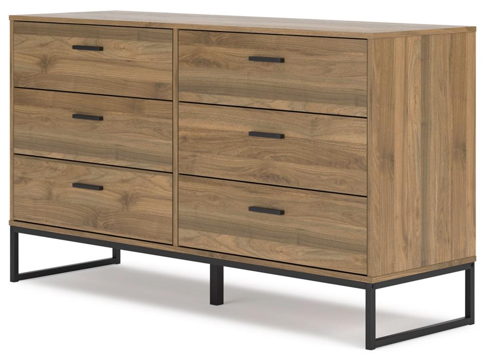 Signature Design by Ashley - Deanlow Six Drawer Dresser in Honey - EB1866-231 veiw 3