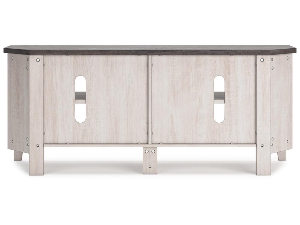 Signature Design by Ashley - Dorrinson Medium Corner Tv Stand in Two-tone - W287-56 veiw 4