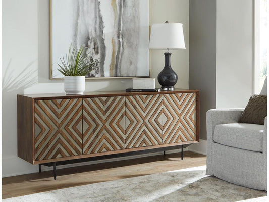 Signature Design by Ashley - Dreggan Accent Cabinet in Brown/GoldFinish - A4000577 veiw 2