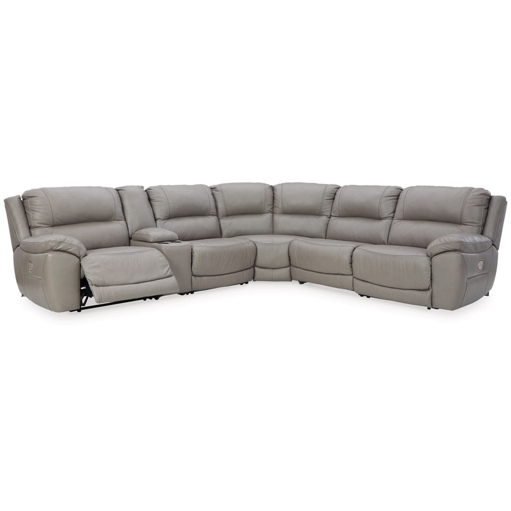 Signature Design by Ashley - Dunleith 6-Piece Power Reclining Sectional in Gray veiw 1