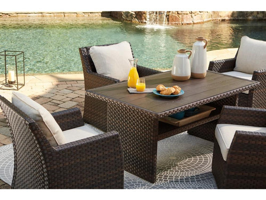 Signature Design by Ashley - Easy Isle Rect Multi-Use Table in Dark Brown/Beige - P455-625 veiw 2