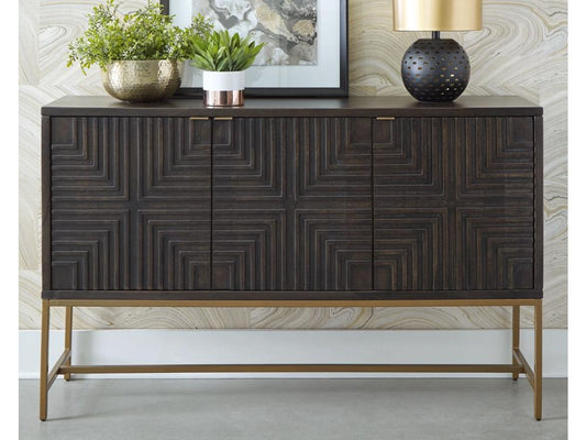 Signature Design by Ashley - Elimore Accent Cabinet in Brown/Gold Finish - A4000316 veiw 2