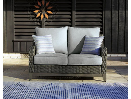 Signature Design by Ashley - Elite Park Outdoor Loveseat W/Cushion in Gray - P518-835 veiw 2