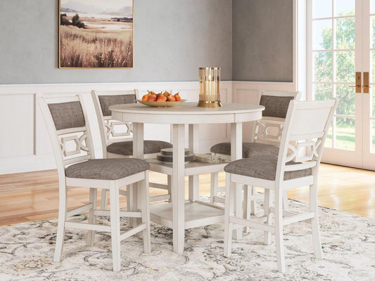 Signature Design by Ashley - Erinberg Drm Counter Table (Set of 5) in Antique White - D423-223 veiw 2