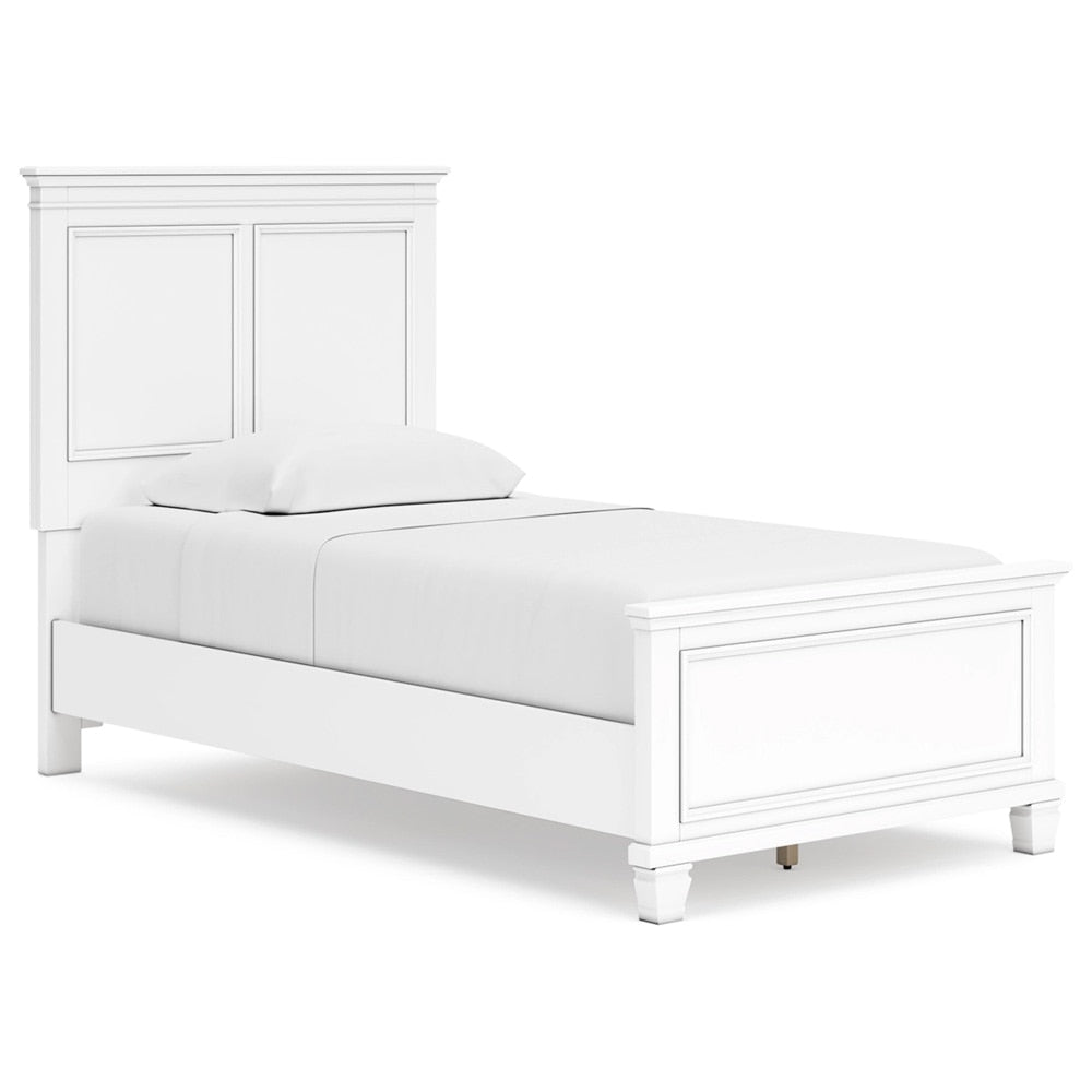 Signature Design by Ashley - Fortman Twin Panel Bed in White veiw 1