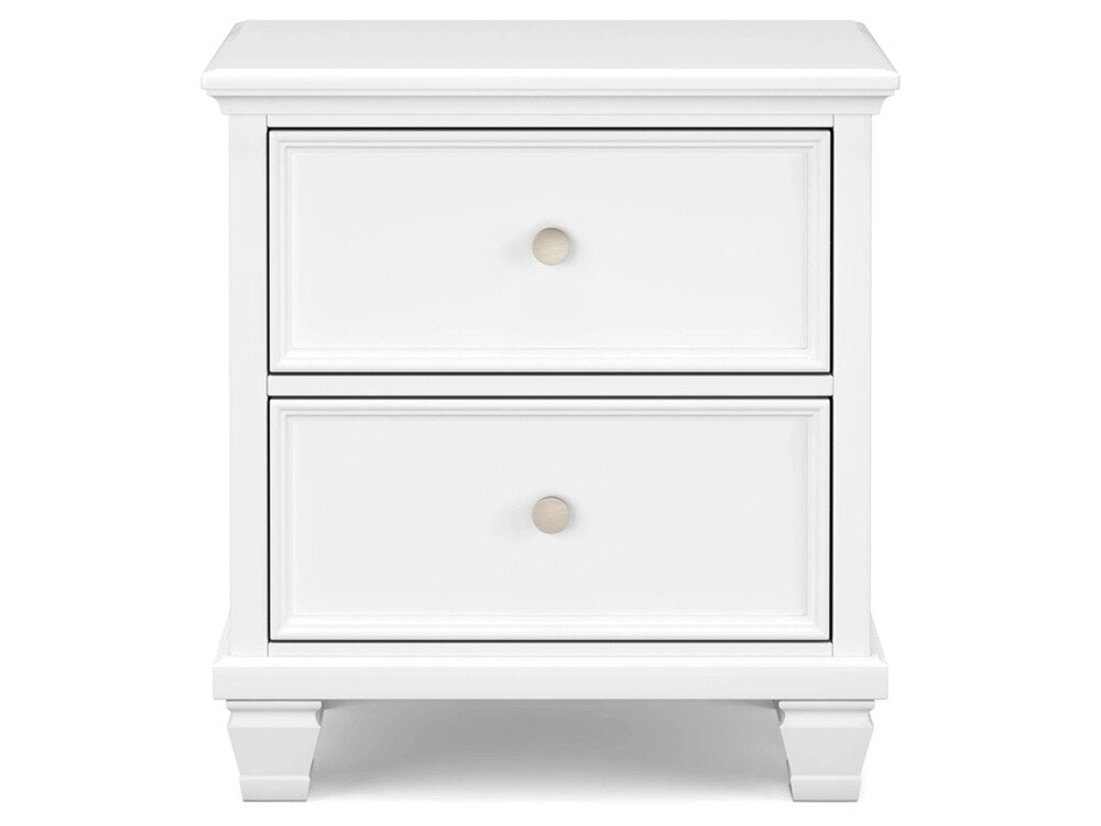 Signature Design by Ashley - Fortman Two Drawer Night Stand in White - B680-92 veiw 4