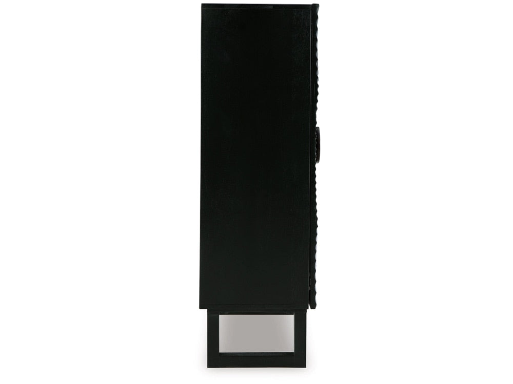 Signature Design by Ashley - Fosterman Accent Cabinet in Distressed Black - A4000660 veiw 4