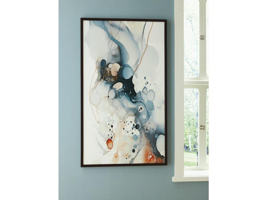 Signature Design by Ashley - Foxenburg Wall Art in Blue/Amber/White - A8000432 veiw 2