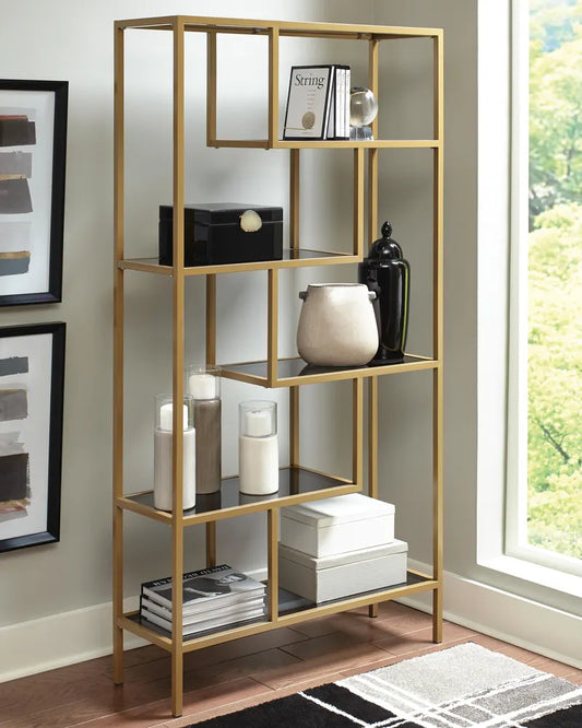 Signature Design by Ashley - Frankwell Bookcase in Gold Finish - A4000286 view 2