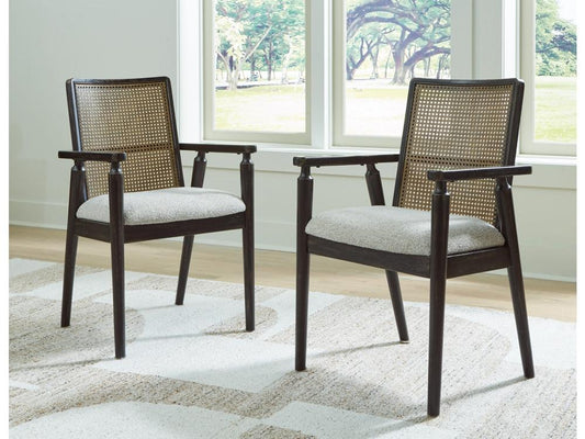 Signature Design by Ashley - Galliden Dining Uph Arm Chair (Set Of 2) in Black - D841-02A veiw 2