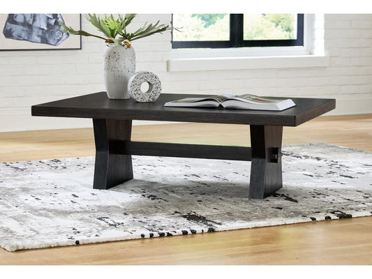 Signature Design by Ashley - Galliden Rectangular Cocktail Table in Black - T841-1 veiw 2