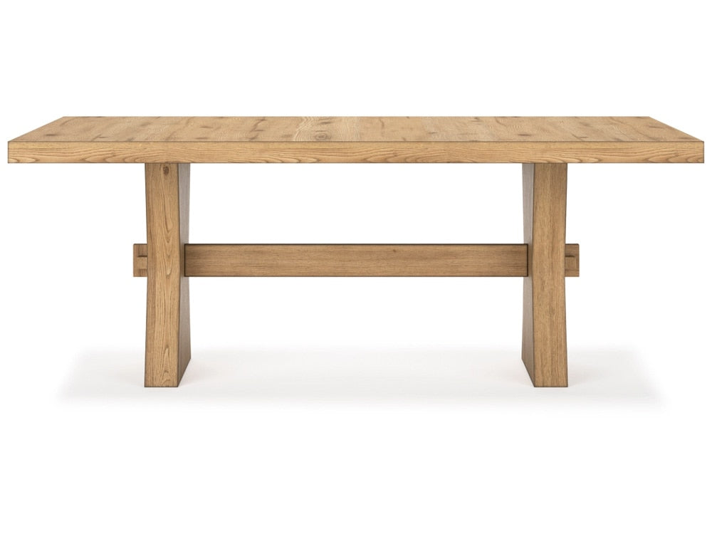 Signature Design by Ashley - Galliden Rectangular Dining Room Table in Light Brown - D841-45 veiw 1