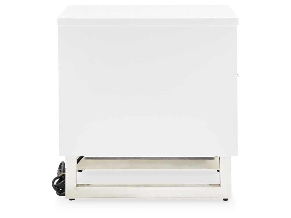 Signature Design by Ashley - Gardoni Chair Side End Table in White/Black - T756-7 veiw 4