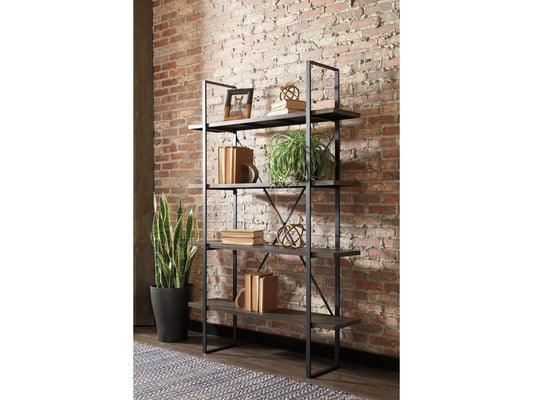 Signature Design by Ashley - Gilesgrove Bookcase in Black/Gray - A4000017 veiw 2