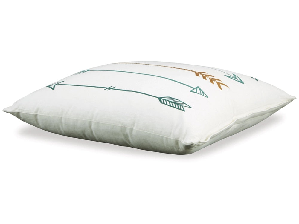 Signature Design by Ashley - Gyldan Pillow (Set of 4) in White/Teal/Gold - A1000994 veiw 3