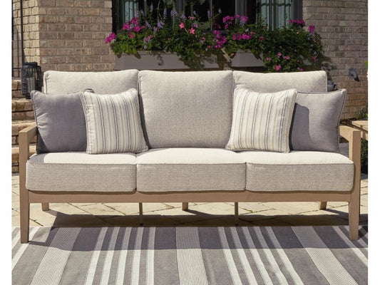 Signature Design by Ashley - Hallow Creek Outdoor Sofa With Cushion in Driftwood - P560-838 veiw 2