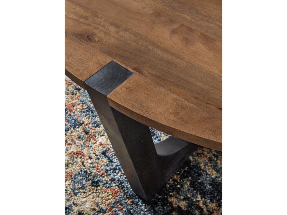 Signature Design by Ashley - Hanneforth Round Cocktail Table in Brown - T726-8 veiw 3