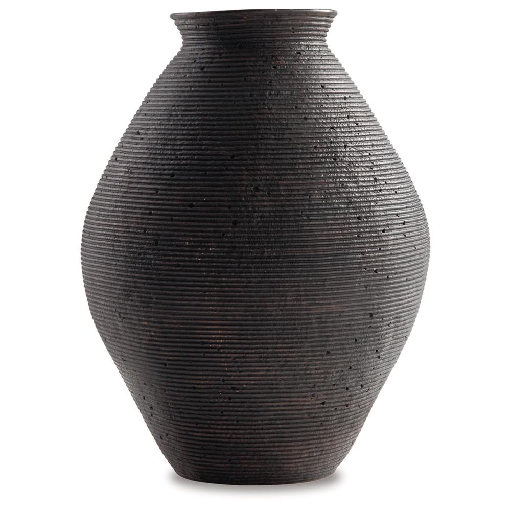 Signature Design by Ashley - Hannela Vase in Antique Brown - A2000512