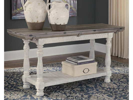 Signature Design by Ashley - Havalance Flip Top Sofa Table in Gray/White - T814-4 veiw 2