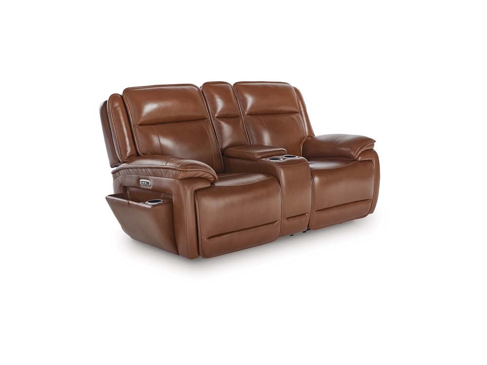Signature Design by Ashley - Healy Pier Pwr Rec Loveseat/Con/Adj Hdrst in Chocolate - U1120418 veiw 1