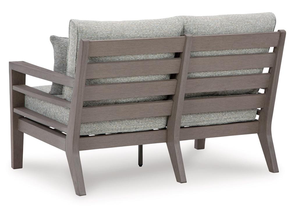Signature Design by Ashley - Hillside Barn Outdoor Loveseat W/Cushion in Gray/Brown - P564-835 veiw 4