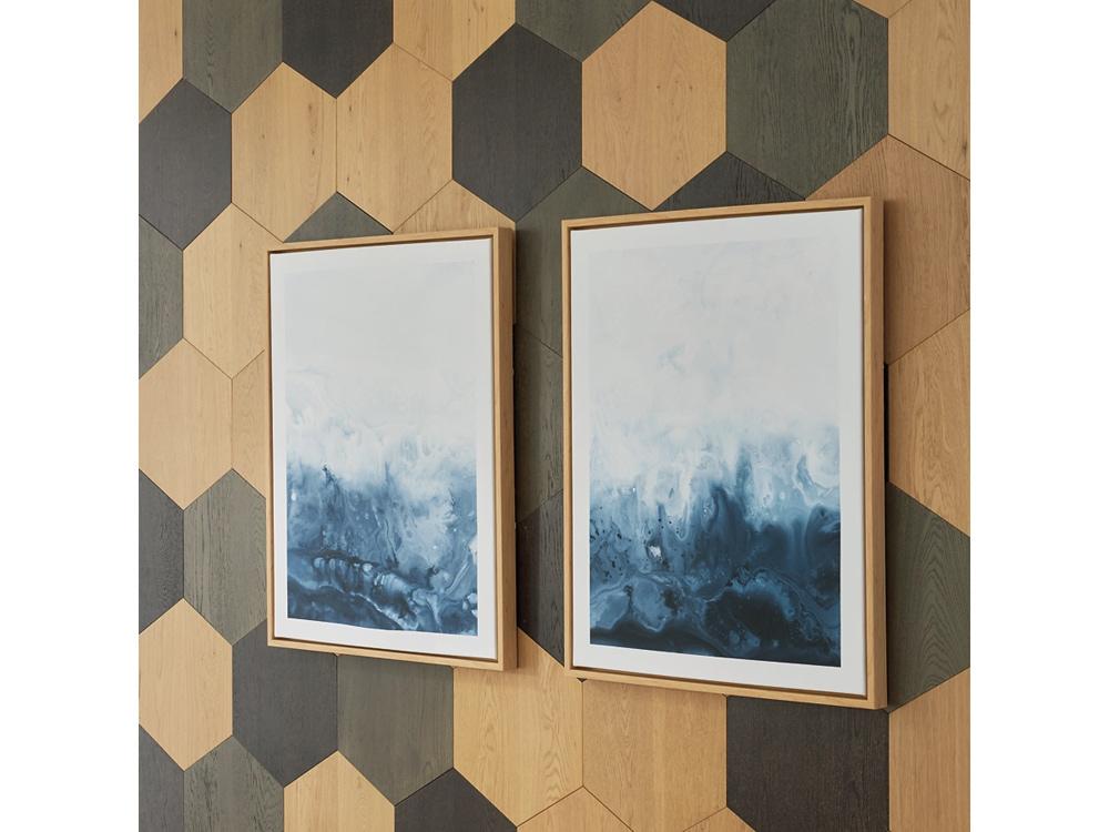 Signature Design by Ashley - Hoport Wall Art Set (Set of 2) in Blue/White - A8000368 veiw 2