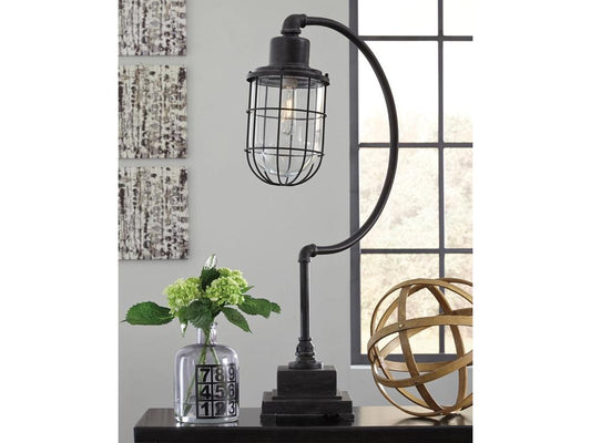 Signature Design by Ashley - Jae Metal Desk Lamp in Antique Black - L734232 veiw 2
