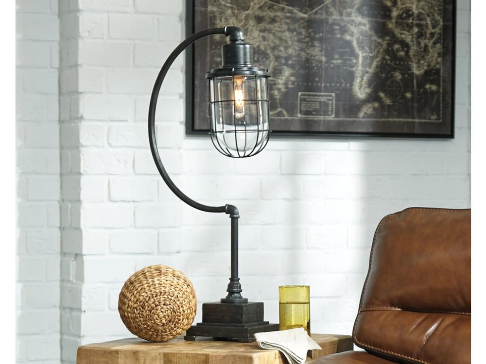 Signature Design by Ashley - Jae Metal Desk Lamp in Antique Black - L734232 veiw 4