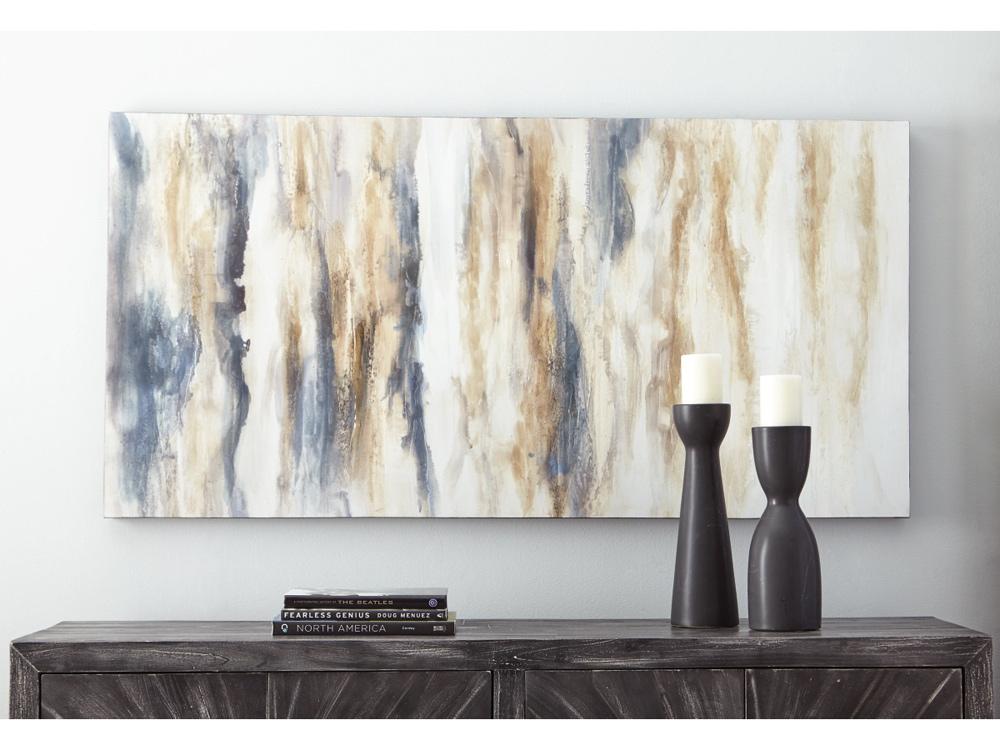 Signature Design by Ashley - Joely Wall Art in Blue/Tan - A8000277 veiw 3